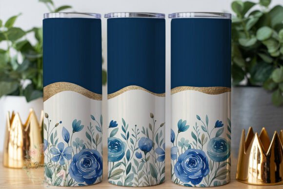 Blue Watercolor Roses Tumbler Wrap Review