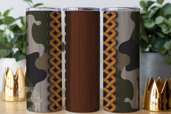 Camo Wood Lacing 20oz Tumbler Wrap Graphics Guide