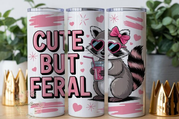 Cute Feral Raccoon Tumbler Wrap Graphics Review