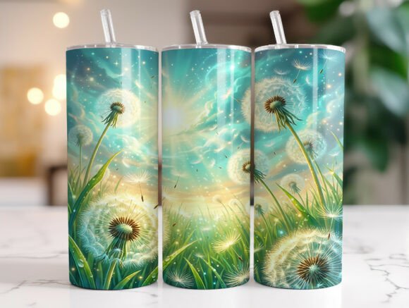 Dandelion Field Tumbler Wraps Graphics Review