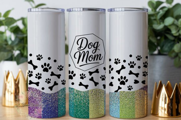 Dog Mom Glitter Paw Print Tumbler: Graphics & Wraps Review