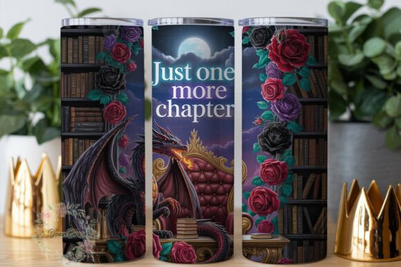 Fantasy Dragon Books Roses Tumbler Wrap Graphics Review