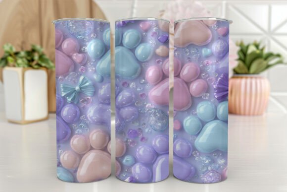 Glitter Paw Print Heart Tumbler Wrap PNG Graphics for Tumbler Wraps