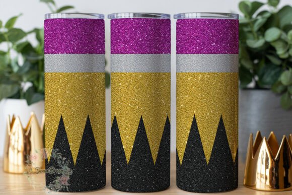 Glitter Pencil 20oz Tumbler Wrap: Tumbler Wraps Graphics
