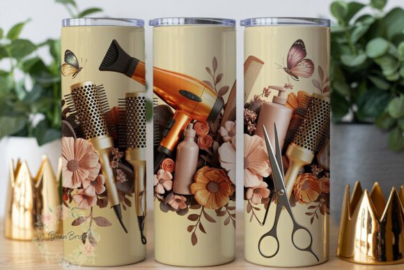 Hair Stylist Tools Floral Tumbler Wraps Graphics Review