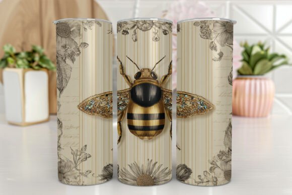 Honey Bee 20oz Sublimation Tumbler Graphics & Tumbler Wraps