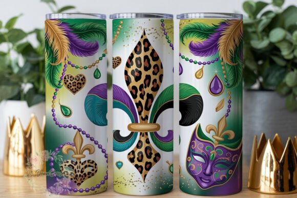 Mardi Gras Fleur De Lis Graphics for Tumbler Wraps