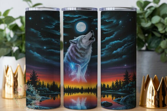 Moonlit Wolf Forest: Tumbler Wraps & Graphics Review