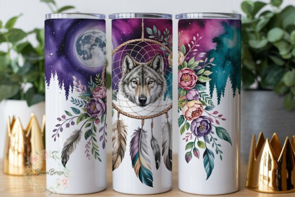 Mystic Wolf Dreamcatcher 20oz Tumbler Graphics & Wraps Review