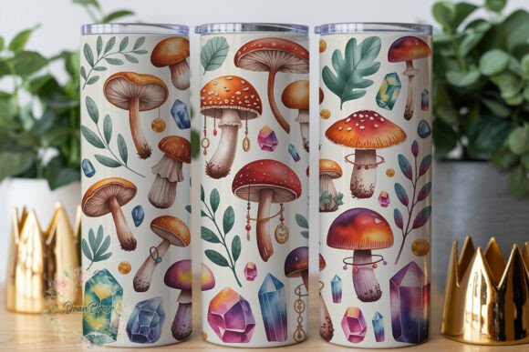 Mystical Forest Fungi Graphics for Tumbler Wraps