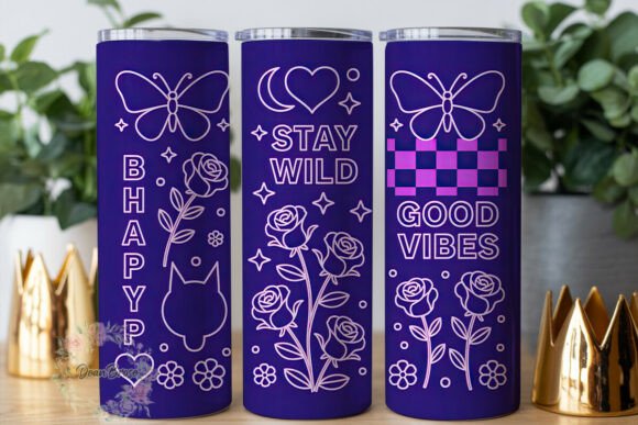 Neon Floral Cat Butterfly Tumbler Wrap Review