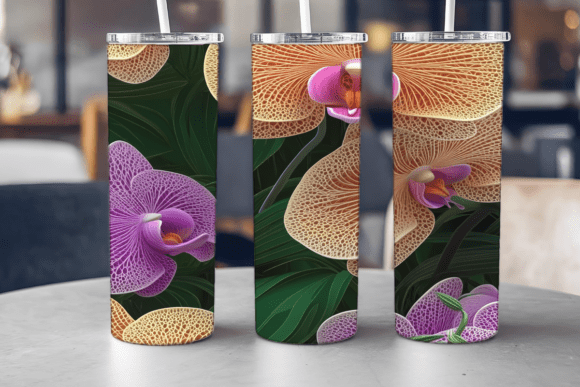 Orchid Petal Glow: Graphics for Tumbler Wraps