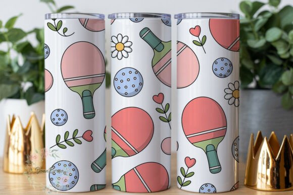 Pastel Pickleball Love Graphics for Tumbler Wraps
