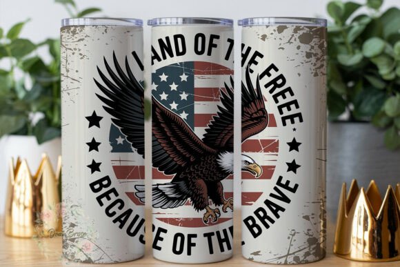 Patriotic Eagle Flag Tumbler Wrap Graphics