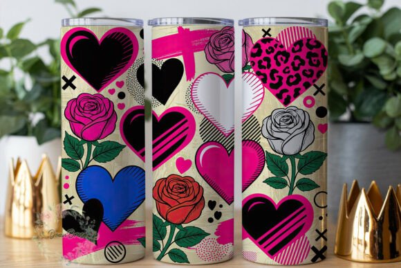 Pink Black Love Hearts Tumbler Wrap Review