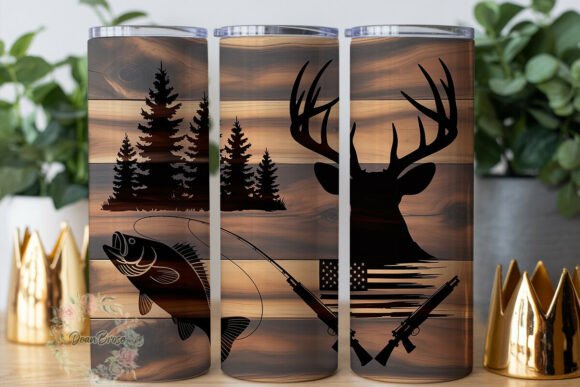 Rustic Hunting Fishing Tumbler Wrap: Graphics & Tumbler Wraps Review