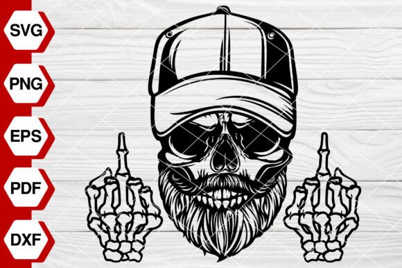 Skull Middle Finger SVG & Skeleton Graphics Review