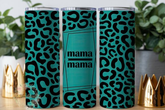 Turquoise Leopard Mama Tumbler Wrap Graphics Review